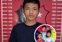 Foto: Eka Stia, pelaku pembunuhan sadis dua bocah kakak beradik di Pesisir Barat. (Polres Pesbar)