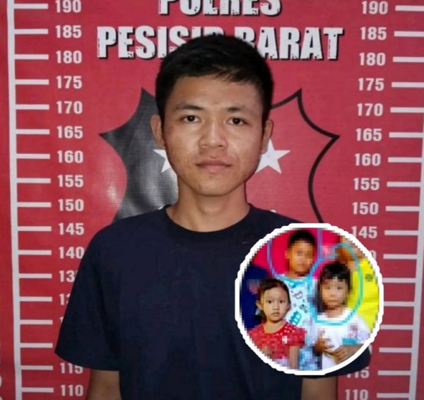Foto: Eka Stia, pelaku pembunuhan sadis dua bocah kakak beradik di Pesisir Barat. (Polres Pesbar)
