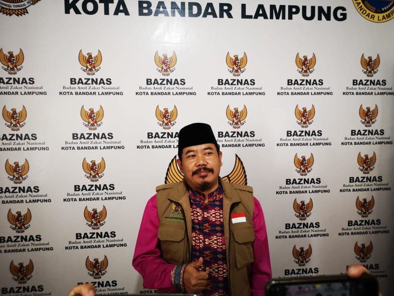 Ketua Badan Amil Zakat Nasional (BAZNAS) Kota Bandar Lampung, H. Ismail Soleh pastikan penyaluran zakat aman, syar’i, dan tepat sasaran.