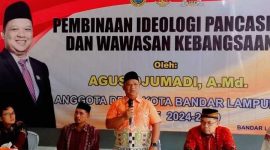 Anggota DPRD Bandar Lampung, Agus Djumadi ajak masyarakat jaga nilai kebangsaan sekaligus dorong kesadaran masyarakat untuk peduli lingkungan di tengah pesatnya pembangunan kota.