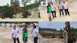 Sidak yang dilakukan oleh tim pengawas DLH Kota Bandar Lampung di lokasi pembangunan kawasan perumahan Sky View Kedamaian, pada Rabu 4 Maret 2026. Foto: Dok Ist